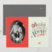 O kom laat ons Hem aanbidden Kerstkaart (Voorkant / Achterkant)
