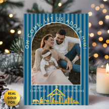 O kom, laat ons Hem aanbidden Kerstmis Geboorte Fo