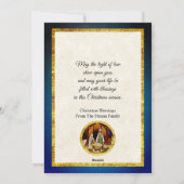 "O kom, laat ons hem aanbidden" Kerststal Kerstmis Feestdagenkaart (Achterkant)