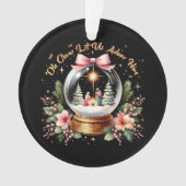 O kom, laat ons Hem aanbidden Kerststal Ornament (voorkant)