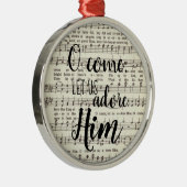 O, kom, laten we hem aanprijzen. metalen ornament (Rechts)