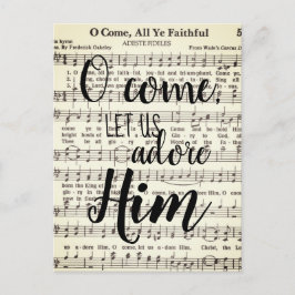 O, kom, laten we hem bewonderen briefkaart