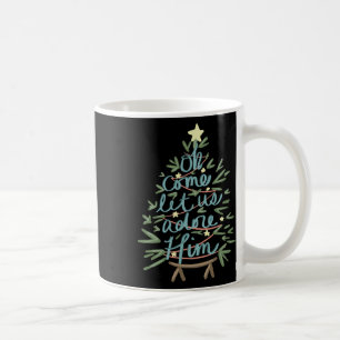 O kom, laten wij Hem aanbidden Christelijk Jezus K Koffiemok