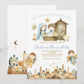 O kom, laten wij Hem aanbidden, Christelijke kerst Kaart (Voorkant / Achterkant)