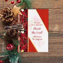 O kom, laten wij Hem aanbidden Folie vakantie Kaar