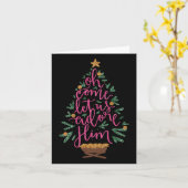 O kom, laten wij Hem aanbidden, Jezus Christus Chr Kaart (Gele Bloem)