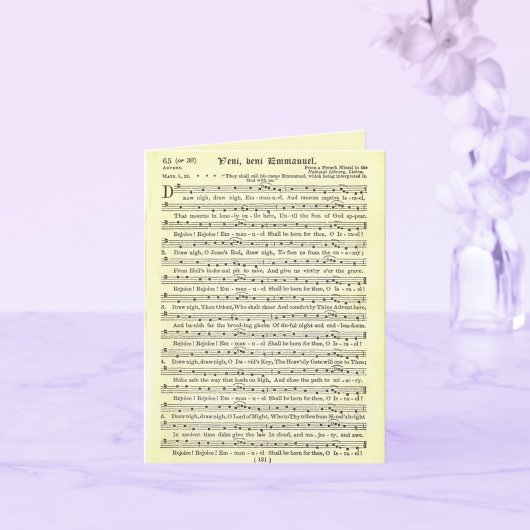 "O Kom, O Kom, Emmanuel" Advent Wenskaart Kaart