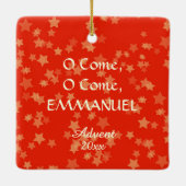 O kom, o kom, Emmanuel (detail) Advent Keramisch Ornament (Achterkant)