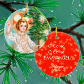 O kom, o kom, Emmanuel (detail) Advent Keramisch Ornament