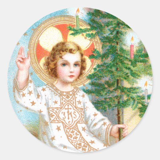 O kom, o kom, Emmanuel (detail) Advent Ronde Sticker (Voorkant)