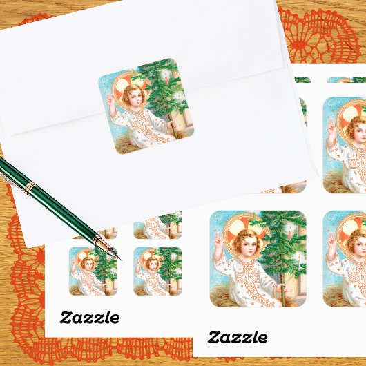 O kom, o kom, Emmanuel (detail) Advent Vierkante Sticker