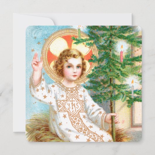 O kom, o kom, Emmanuel (detail) Vierkant Advent Kaart (Voorkant)