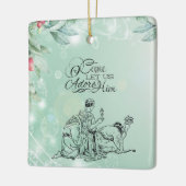 O Kom ons Adore Drie Kings Kerstmis Keramisch Ornament (Links)