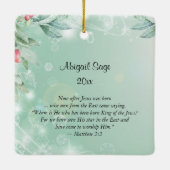 O Kom ons Adore Drie Kings Kerstmis Keramisch Ornament (Achterkant)