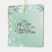 O kom ons helpen met zijn Bijbelse kerstmis Keramisch Ornament (Links)