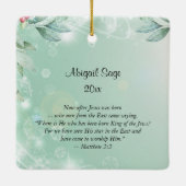 O kom ons helpen met zijn Bijbelse kerstmis Keramisch Ornament (Achterkant)