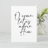 O Komt Hem Aanbidden Kerstkaart Kaart (Staand voorkant)