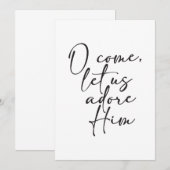 O Komt Hem Aanbidden Kerstkaart Kaart (Voorkant / Achterkant)