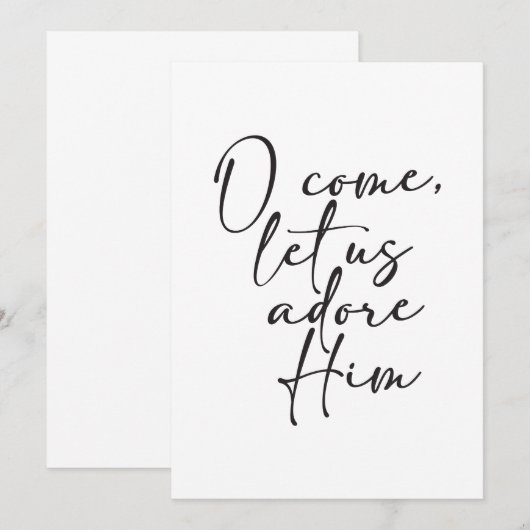 O Komt Hem Aanbidden Kerstkaart Kaart (Voorkant / Achterkant)