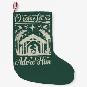 O Komt Hem Aanbidden Kerststal Christelijk Kleine Kerstsok