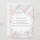 O la la Blush Roze Bloemen Meisje 1e Verjaardag Kaart (Achterkant)