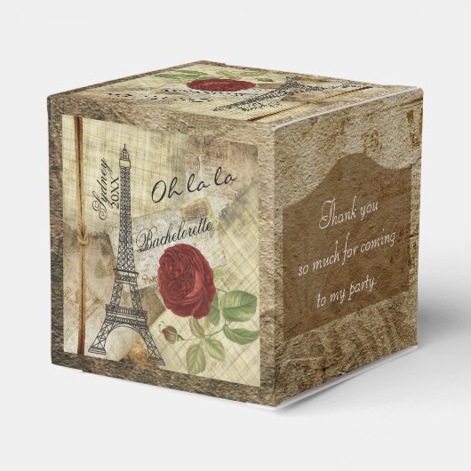O la la - Parijs Stijl - Dank je Bedankdoosjes (Achterkant)