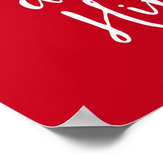 O, laat ons hem kerstdruk maken poster (Hoek)