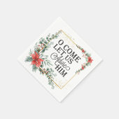 O, laat ons hem met kerstavond bijstaan servet (Hoek)