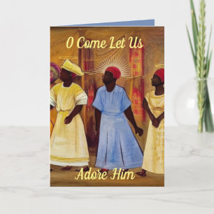 O, laat ons hem met zijn afrocentrische kerstkaart bedankkaart