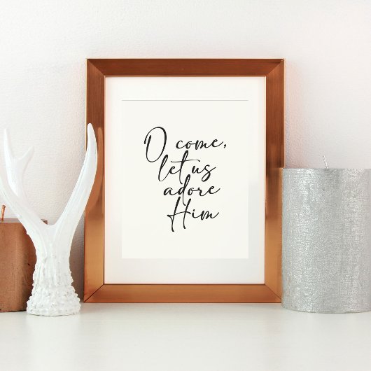 O, laat ons zijn kerstkunst nog beter afdrukken poster