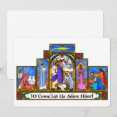 O, laten we hem aanbidden feestdagenkaart (Voorkant / Achterkant)