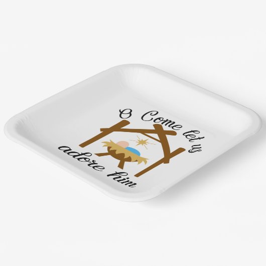 O, laten we hem bewonderen papieren bordje (Gebogen)