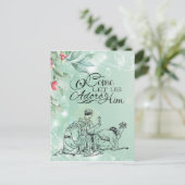 O, laten we hem drie Mannen kerst met drie ogen be Briefkaart (Staand voorkant)