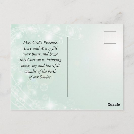 O, laten we hem drie Mannen kerst met drie ogen be Briefkaart (Achterkant)