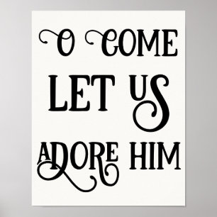 O laten we hem Fancy kunst van het moderne script Poster