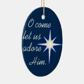 O, laten we hem vrolijken op zijn kerstliedje keramisch ornament (Rechts)