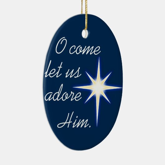 O, laten we hem vrolijken op zijn kerstliedje keramisch ornament (Rechts)