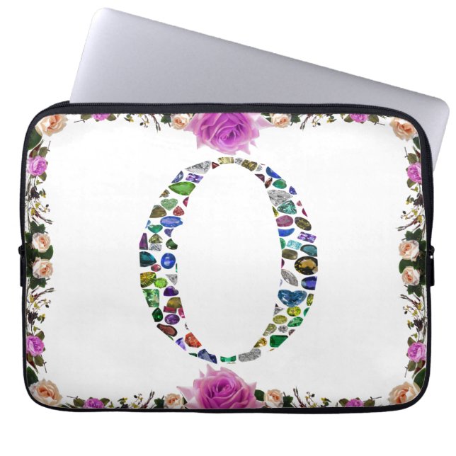 O Letter-Monogram Laptop Sleeve (Voorkant)