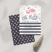 O, lieve kleine meid Roze Flamingo Baby Shower Uit Kaart