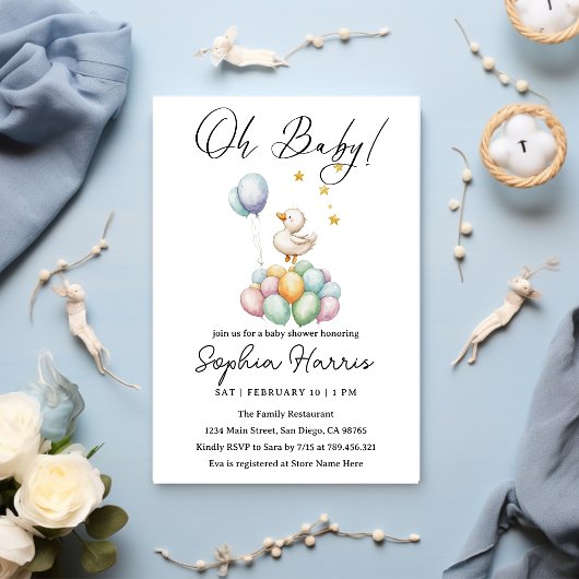 O lieve schat  Baby Shower Kaart