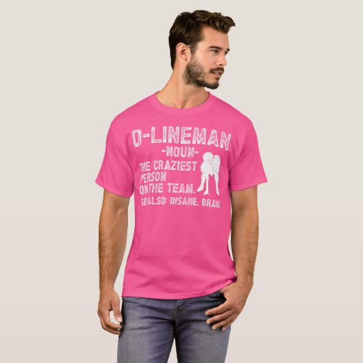 O-Lineman Definition Football Offensive Line Voetb T-shirt (Voorkant volledig)
