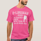 O-Lineman Definition Football Offensive Line Voetb T-shirt (Voorkant)