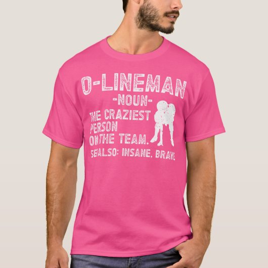 O-Lineman Definition Football Offensive Line Voetb T-shirt (Voorkant)