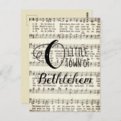 O Little Town of Bethlehem Briefkaart (Voorkant / Achterkant)