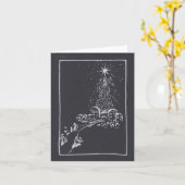 O Little Town of Bethlehem. kerstkaart Kaart (Gele Bloem)