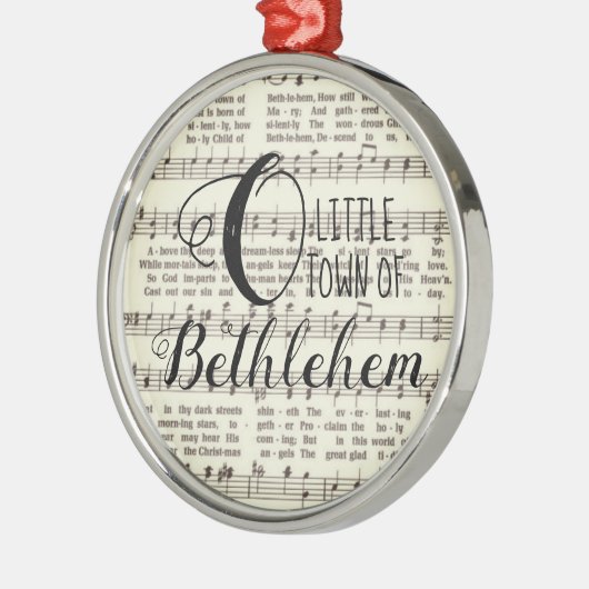 O Little Town of Bethlehem Metal Ornament (Links)