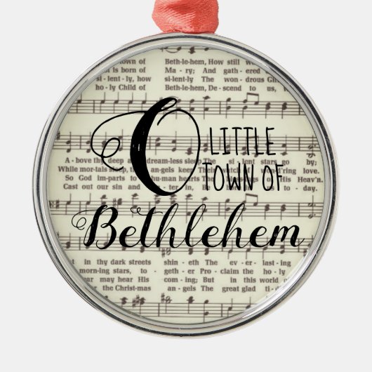 O Little Town of Bethlehem Metal Ornament (Voorkant)