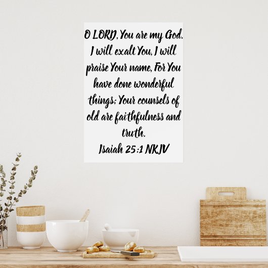 O LORD, jij bent mijn God Poster (Keuken)