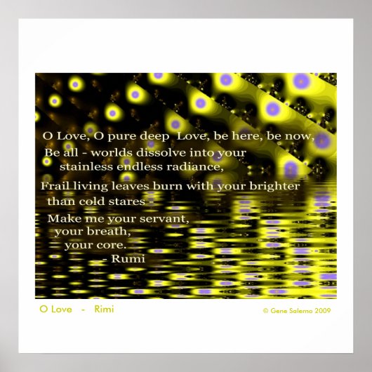 O Love - Rumi Poster (Voorkant)