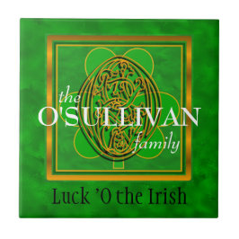 O "Luck of the Irish" Family Custom Monogram Tegel Tegeltje
